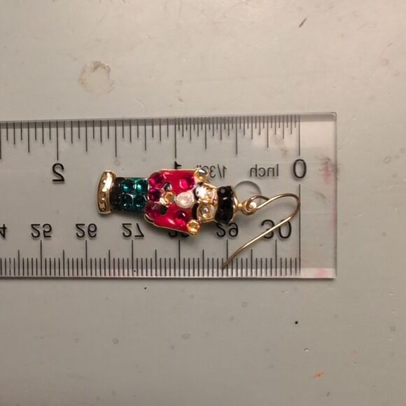 Nutcracker Swarovski Crystal Dangle Earrings - Picture 6 of 6